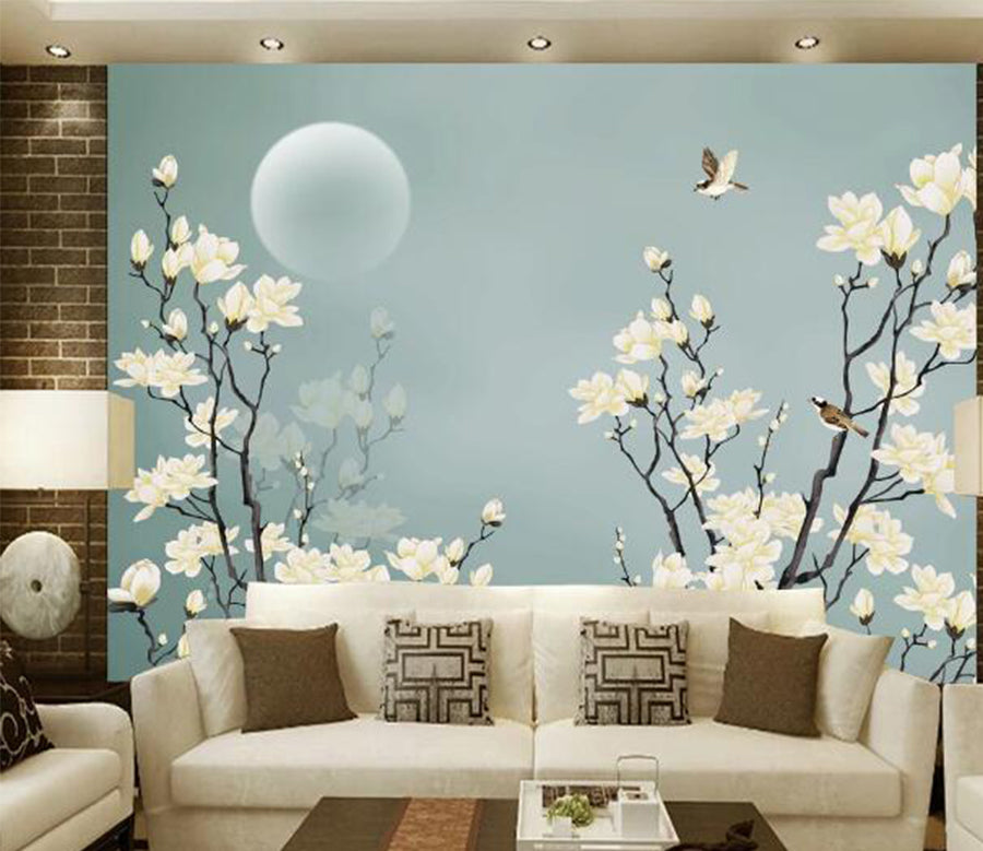3D Moon Flower WC1283 Wall Murals
