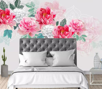 3D Pink Rose 1098 Wall Murals Wallpaper AJ Wallpaper 2 