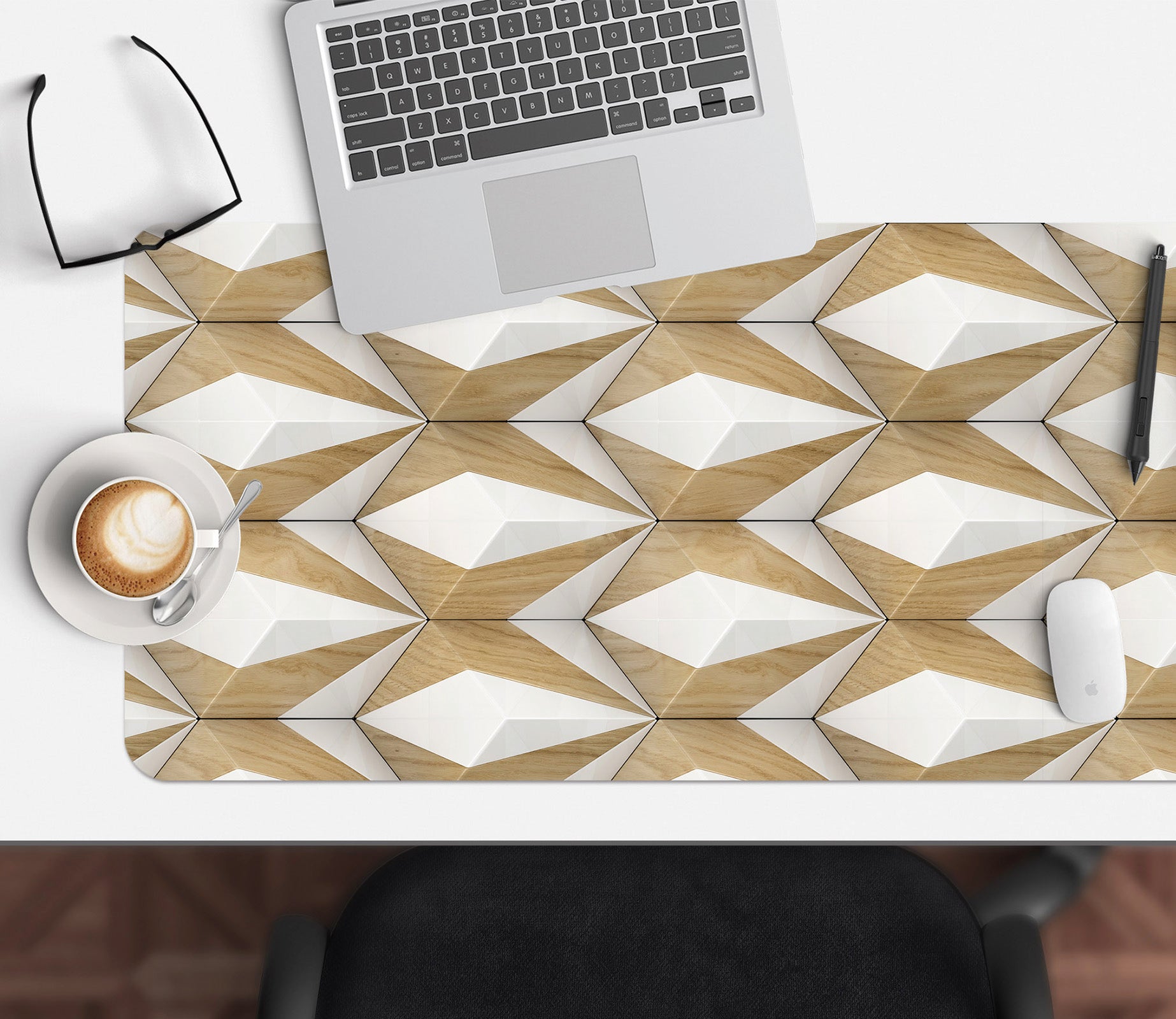 3D Three-Dimensional Triangle 18042 Desk Mat