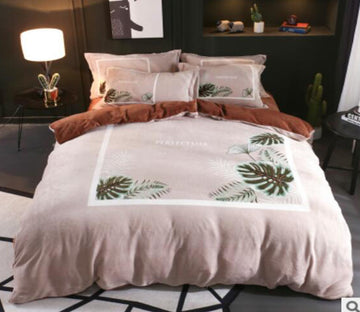 3D Leaves 17022 Bed Pillowcases Quilt