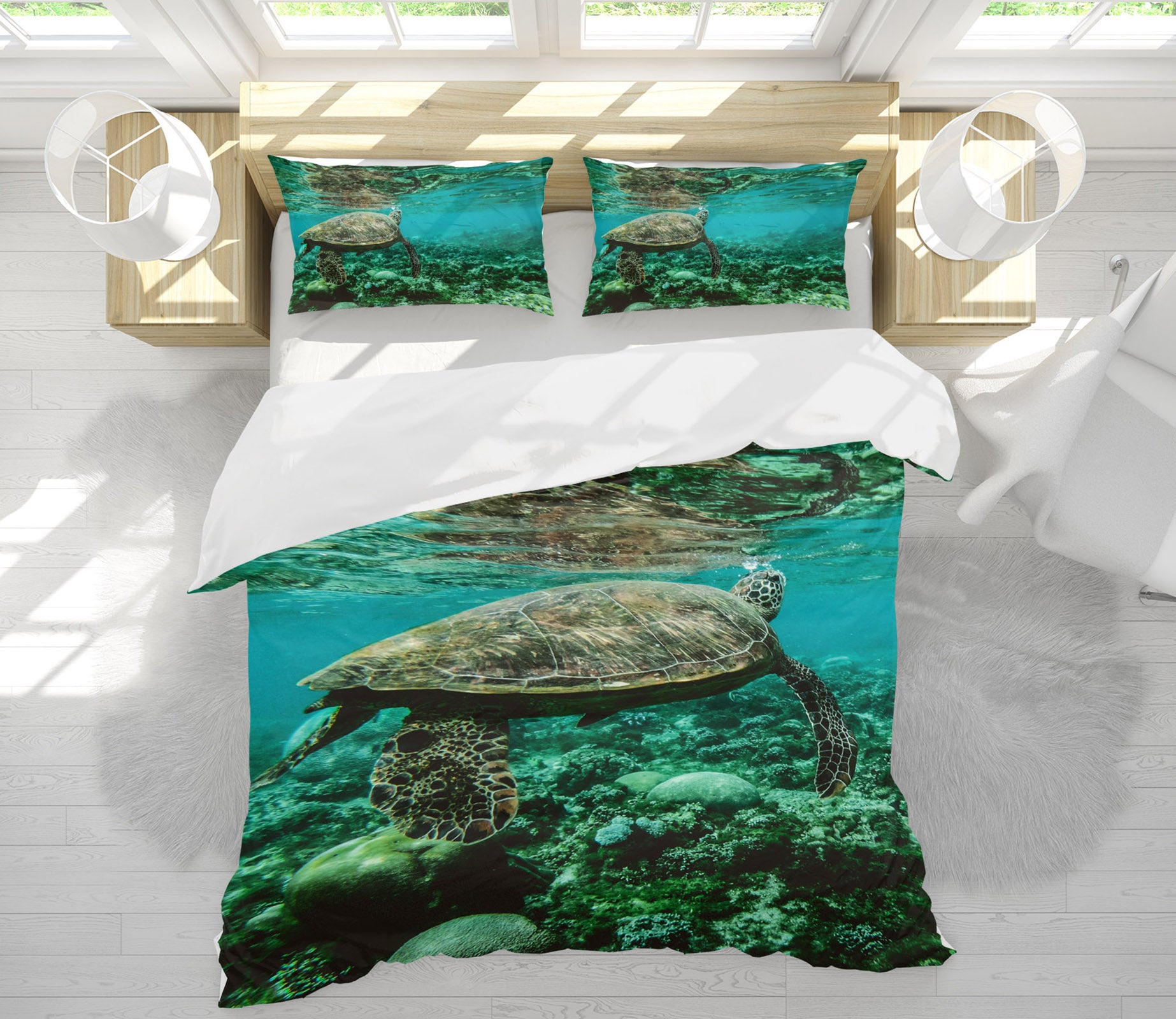 3D Sea Turtle 21028 Bed Pillowcases Quilt