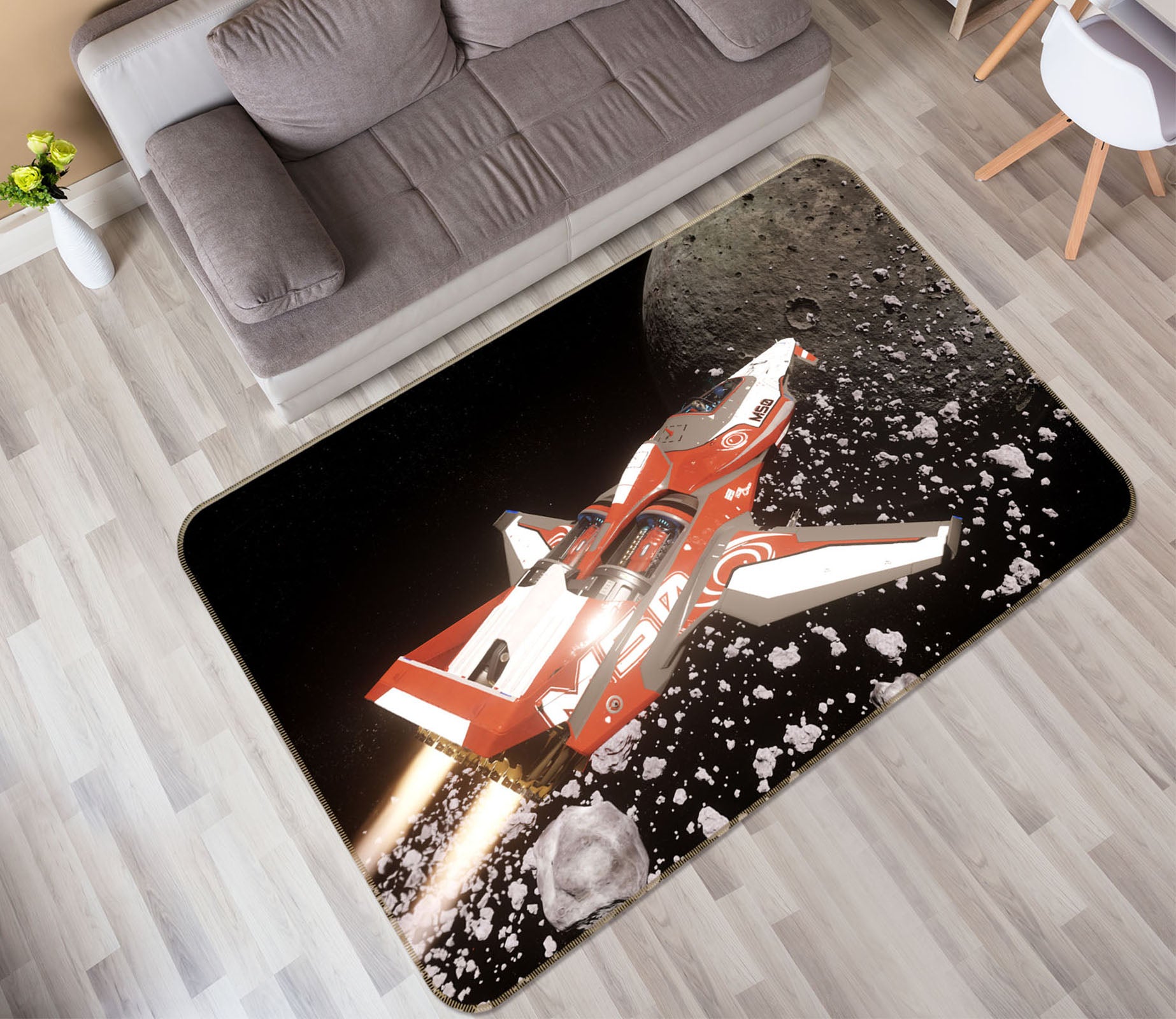 3D Spacecraft 68069 Vehicle Non Slip Rug Mat