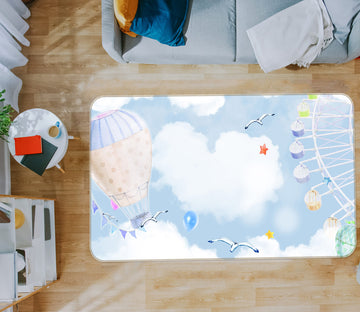 3D Cloud Ferris Wheel 77061 Non Slip Rug Mat