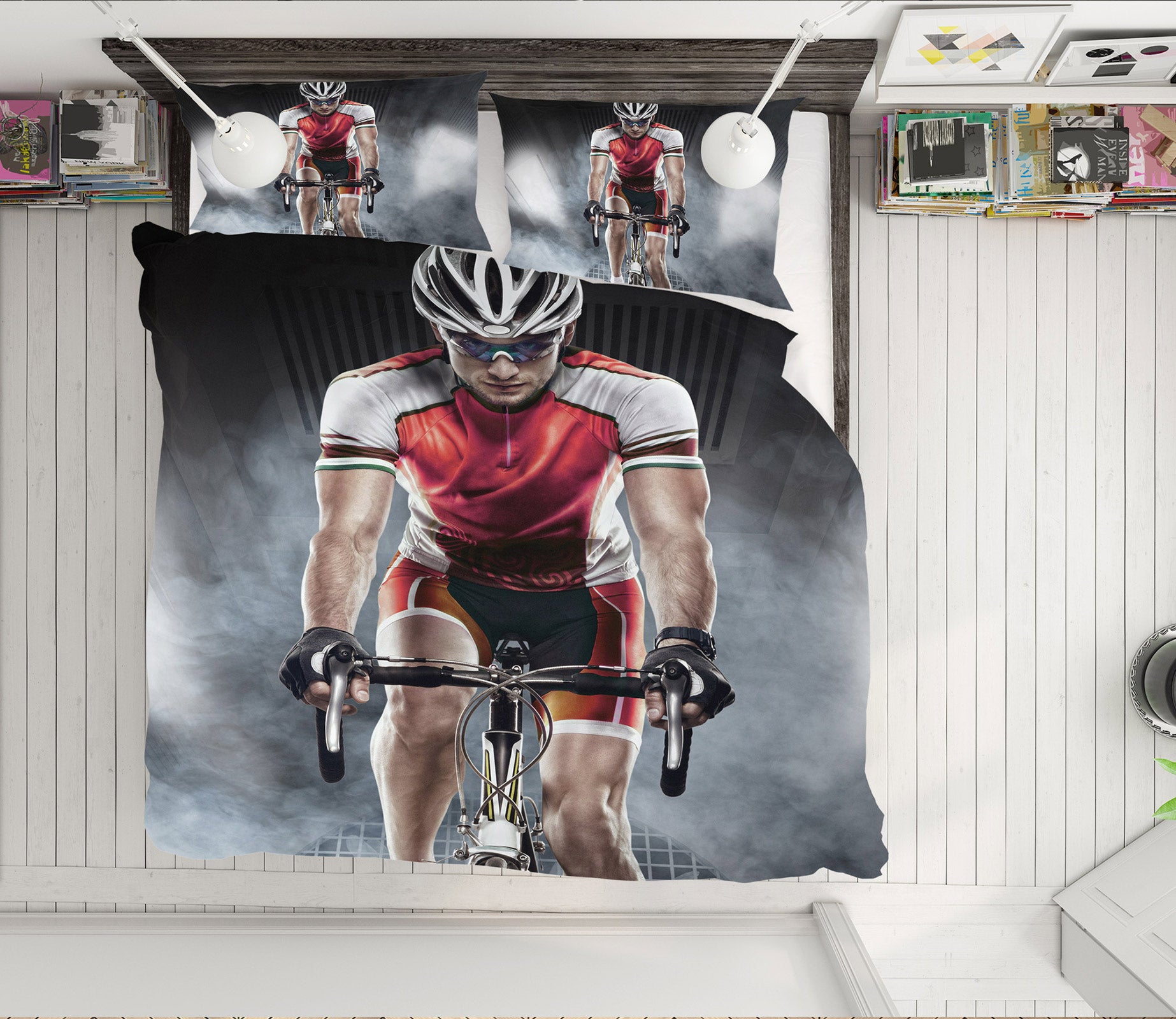 3D Cycling 14155 Bed Pillowcases Quilt