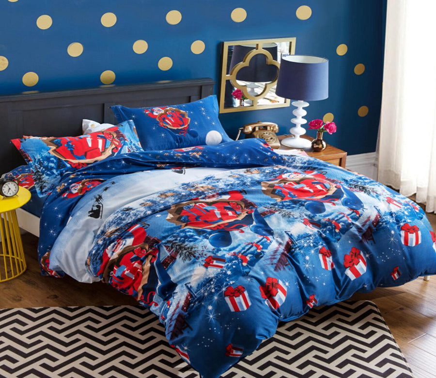 3D Santa Claus Pattern 46057 Christmas Quilt Duvet Cover Xmas Bed Pillowcases