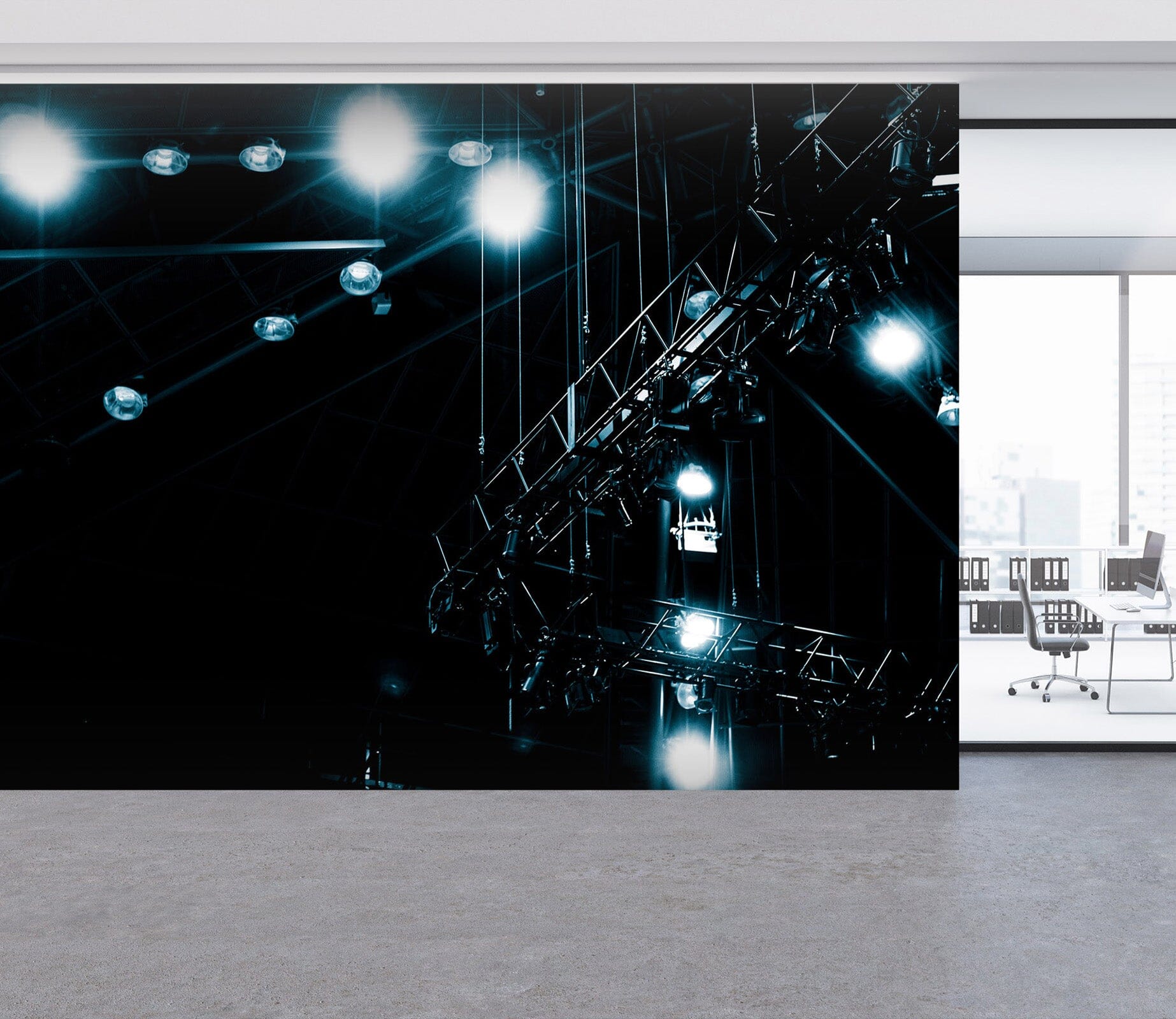 3D Steel Frame Lighting 109 Noirblanc777 Wall Mural Wall Murals Wallpaper AJ Wallpaper 2 