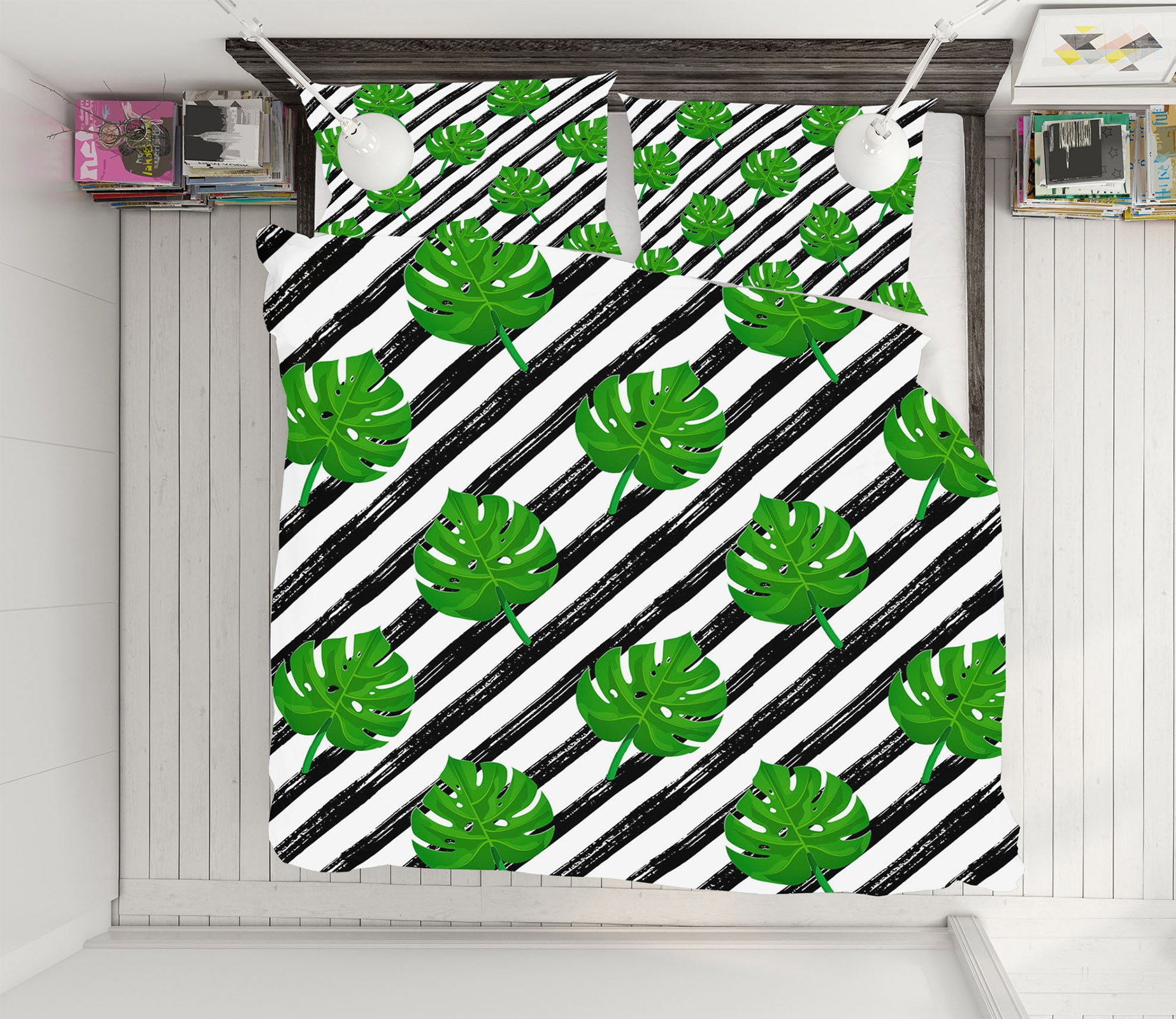 3D Leaves 61134 Bed Pillowcases Quilt
