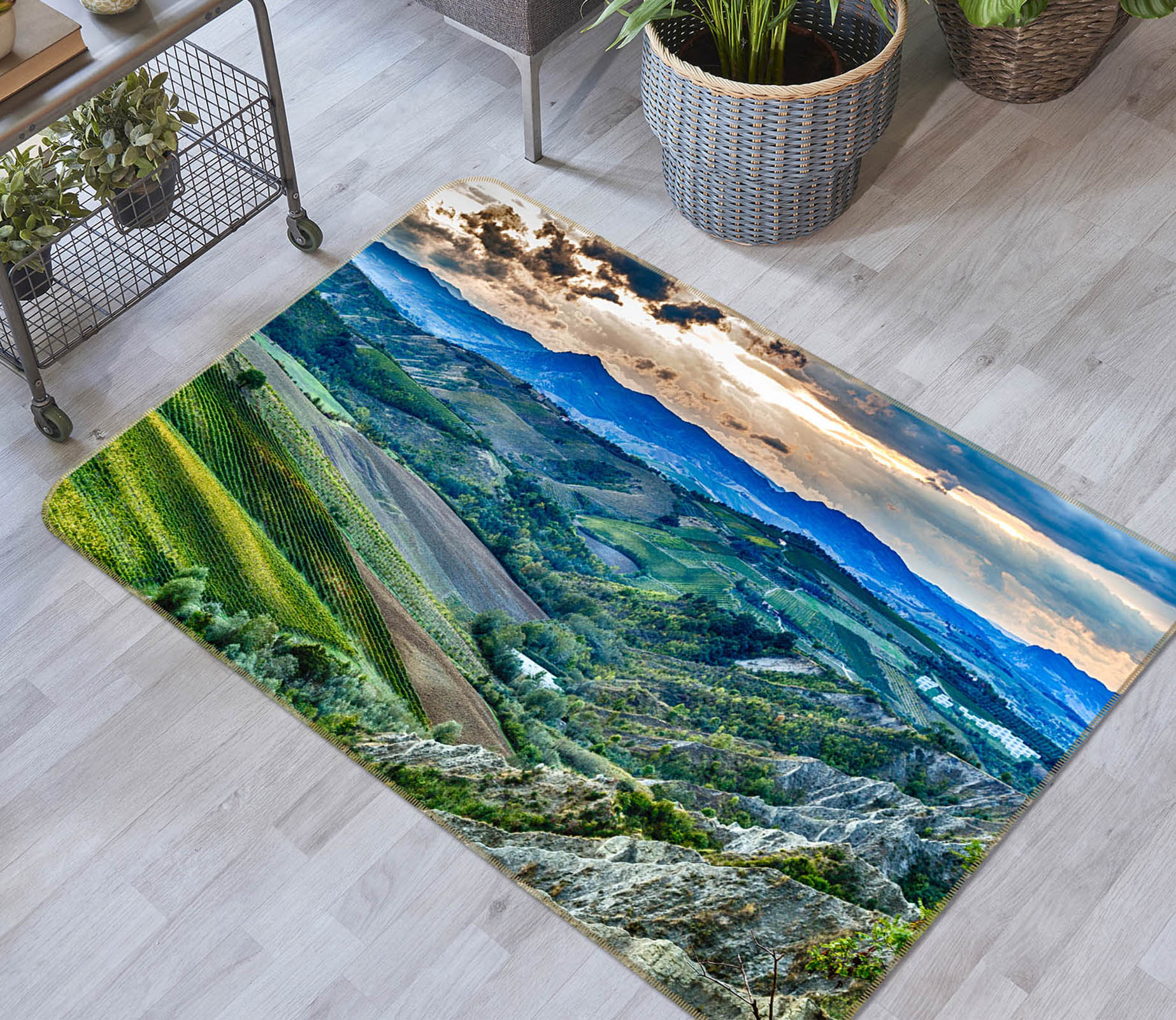 3D Mountains 34215 Non Slip Rug Mat