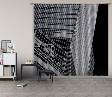3D Dangerous Building 048 Noirblanc777 Curtain Curtains Drapes Curtains AJ Creativity Home 