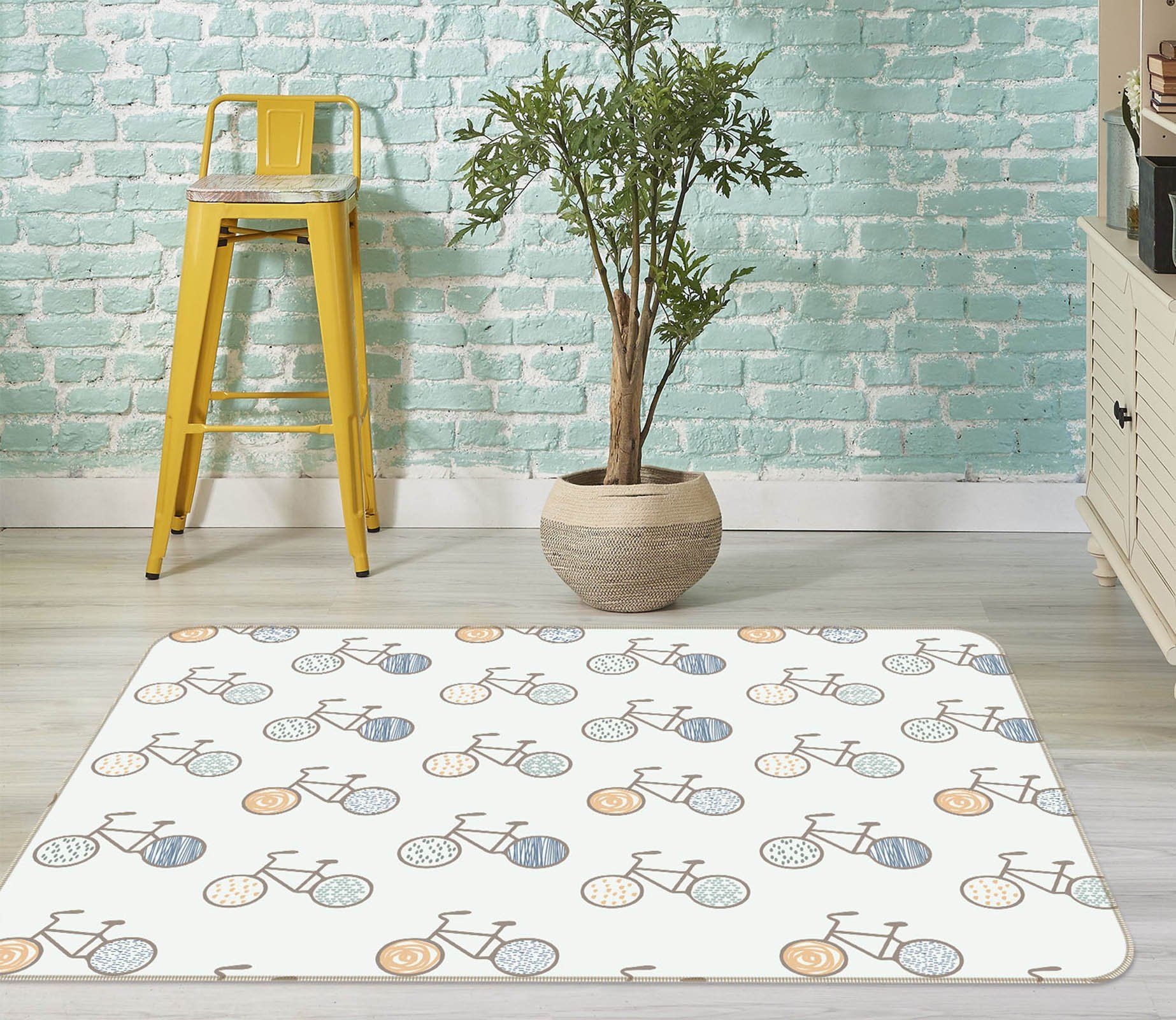 3D Bicycle 1049 Jillian Helvey Rug Non Slip Rug Mat Mat AJ Creativity Home 
