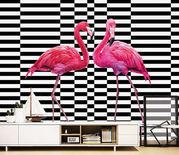 3D Flamingo 435 Wall Murals Wallpaper AJ Wallpaper 2 
