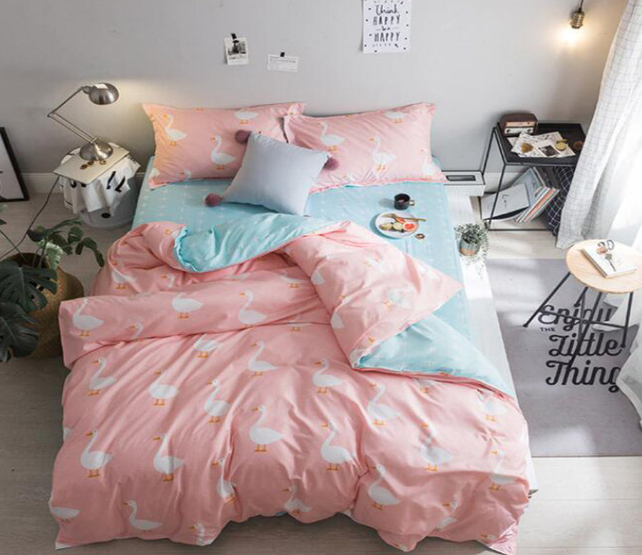 3D Swan 12183 Bed Pillowcases Quilt