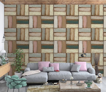 3D Square Wood WC2408 Wall Murals