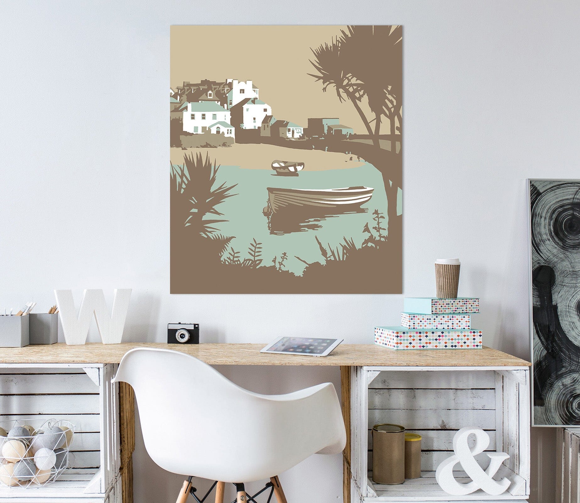 3D River Boat 067 Steve Read Wall Sticker Wallpaper AJ Wallpaper 2 