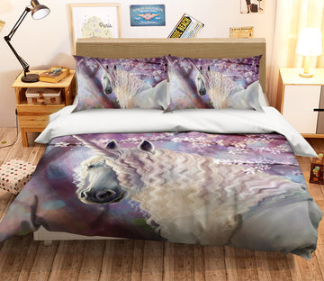 3D Flower Unicorn 035 Bed Pillowcases Quilt