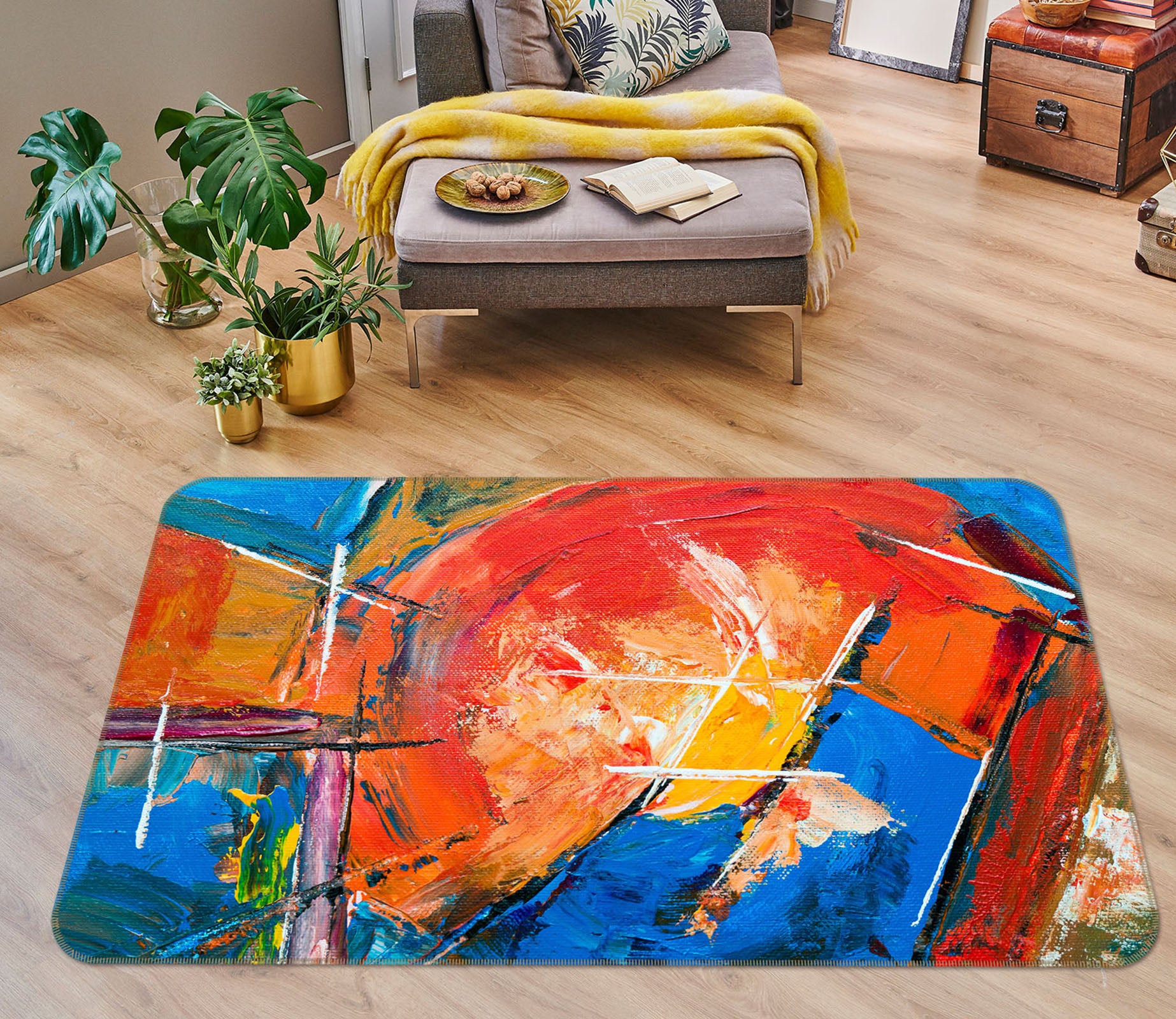 3D Colorful 29114 Non Slip Rug Mat