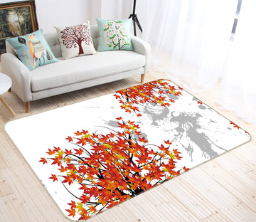 3D Maple Leaves 76027 Non Slip Rug Mat