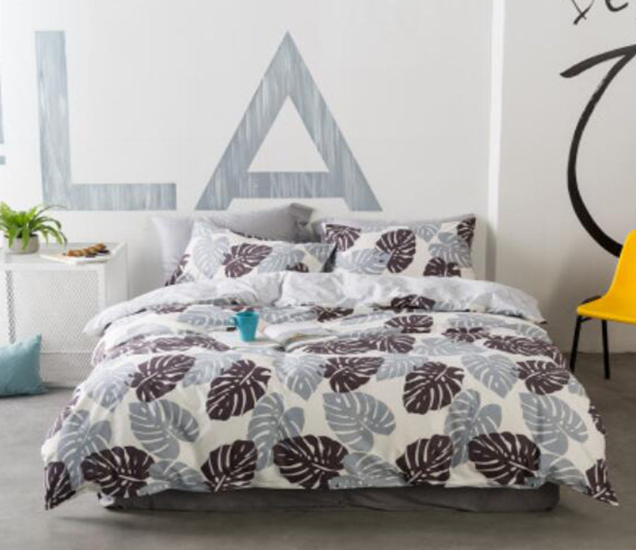 3D Brown Leaves 30294 Bed Pillowcases Quilt