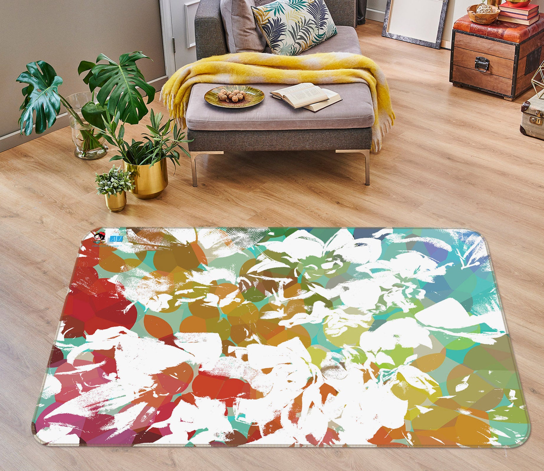 3D Color Pattern 19147 Shandra Smith Rug Non Slip Rug Mat