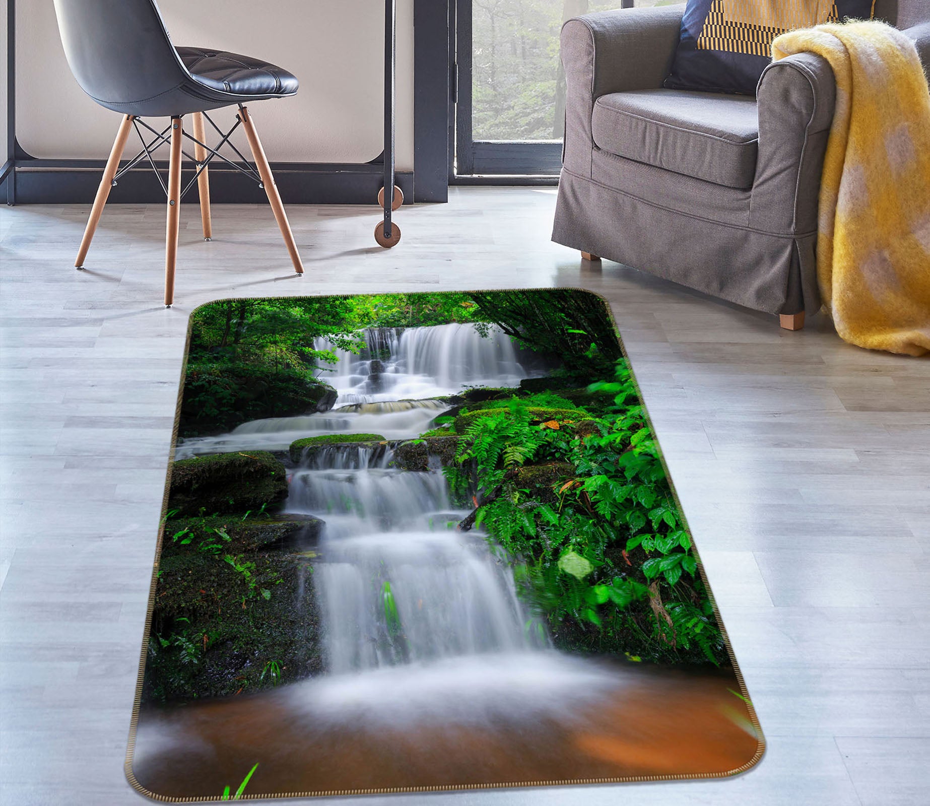 3D Waterfall 26143 Non Slip Rug Mat