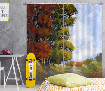 3D Autumn Forest 216 Michael Tienhaara Curtain Curtains Drapes Curtains AJ Creativity Home 