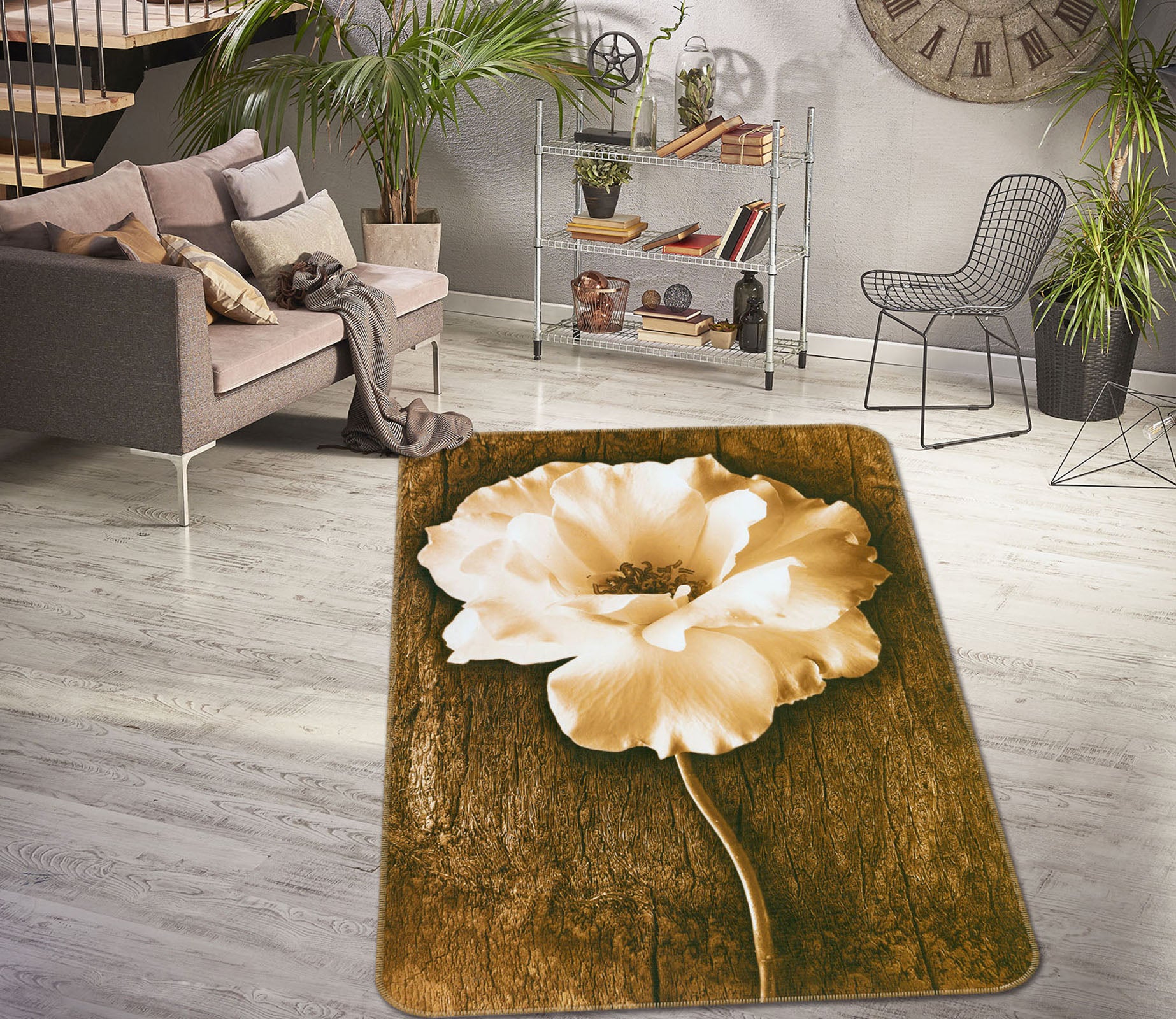 3D Flowers 32166 Non Slip Rug Mat
