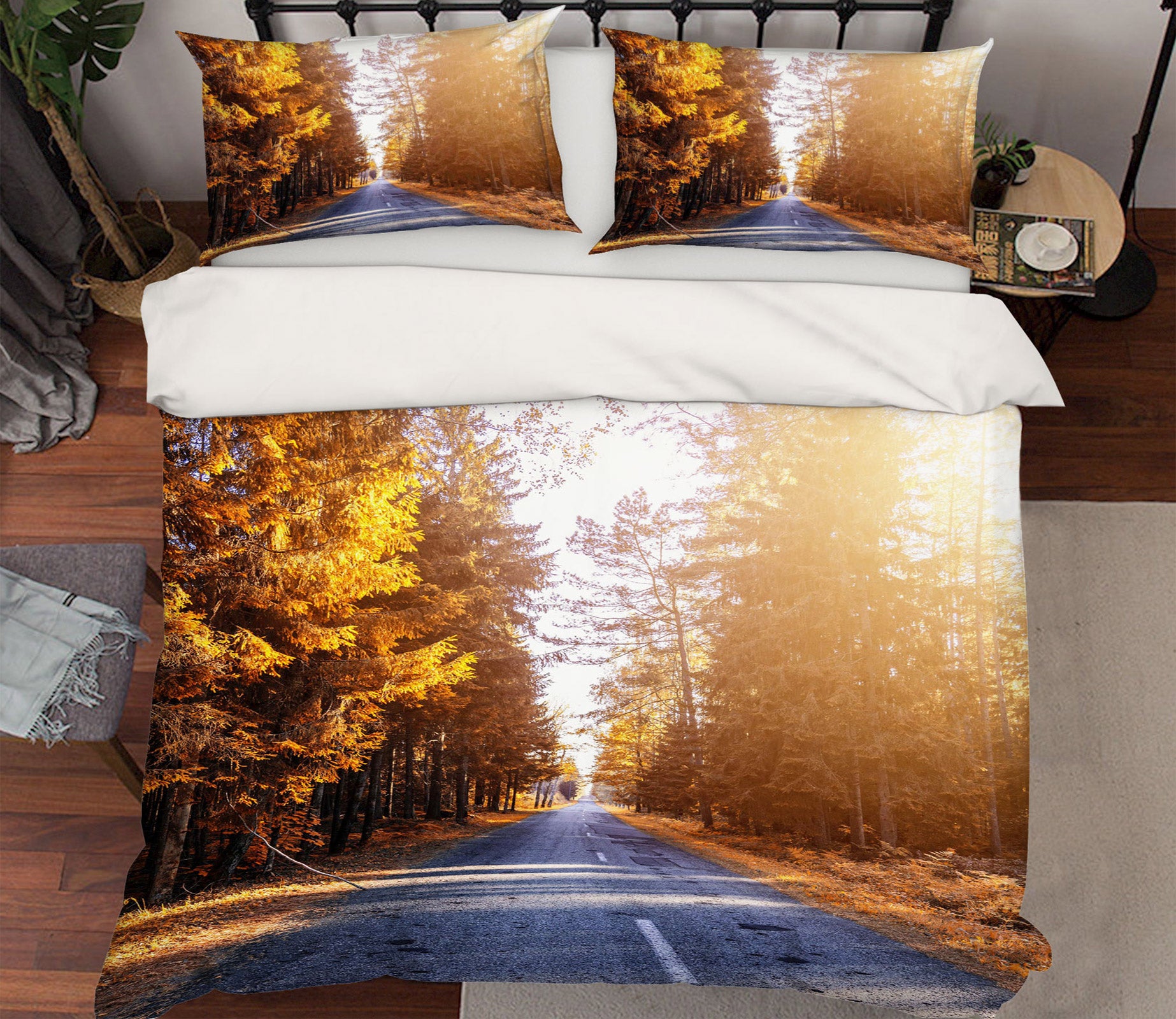 3D Tree Street 12227 Bed Pillowcases Quilt