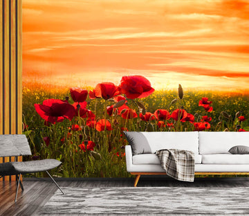 3D Sunset Garden 1420 Marco Carmassi Wall Mural Wall Murals Wallpaper AJ Wallpaper 2 