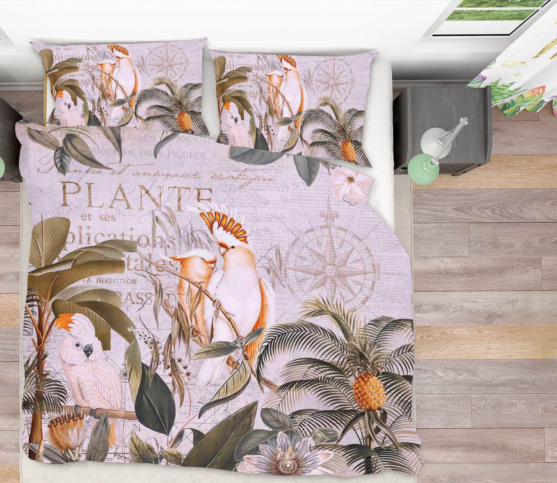 3D Branch Parrot 2142 Andrea haase Bedding Bed Pillowcases Quilt Quiet Covers AJ Creativity Home 