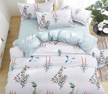 3D Flower Bird 5123 Bed Pillowcases Quilt