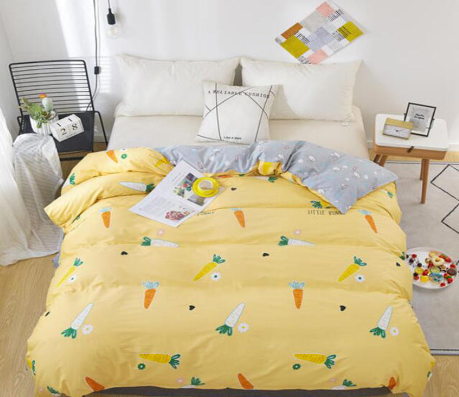 3D Yellow Carrot 3040 Bed Pillowcases Quilt