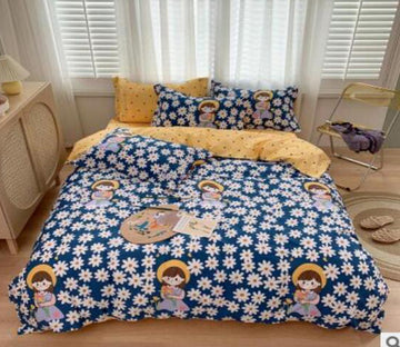 3D Flower Girl 40158 Bed Pillowcases Quilt