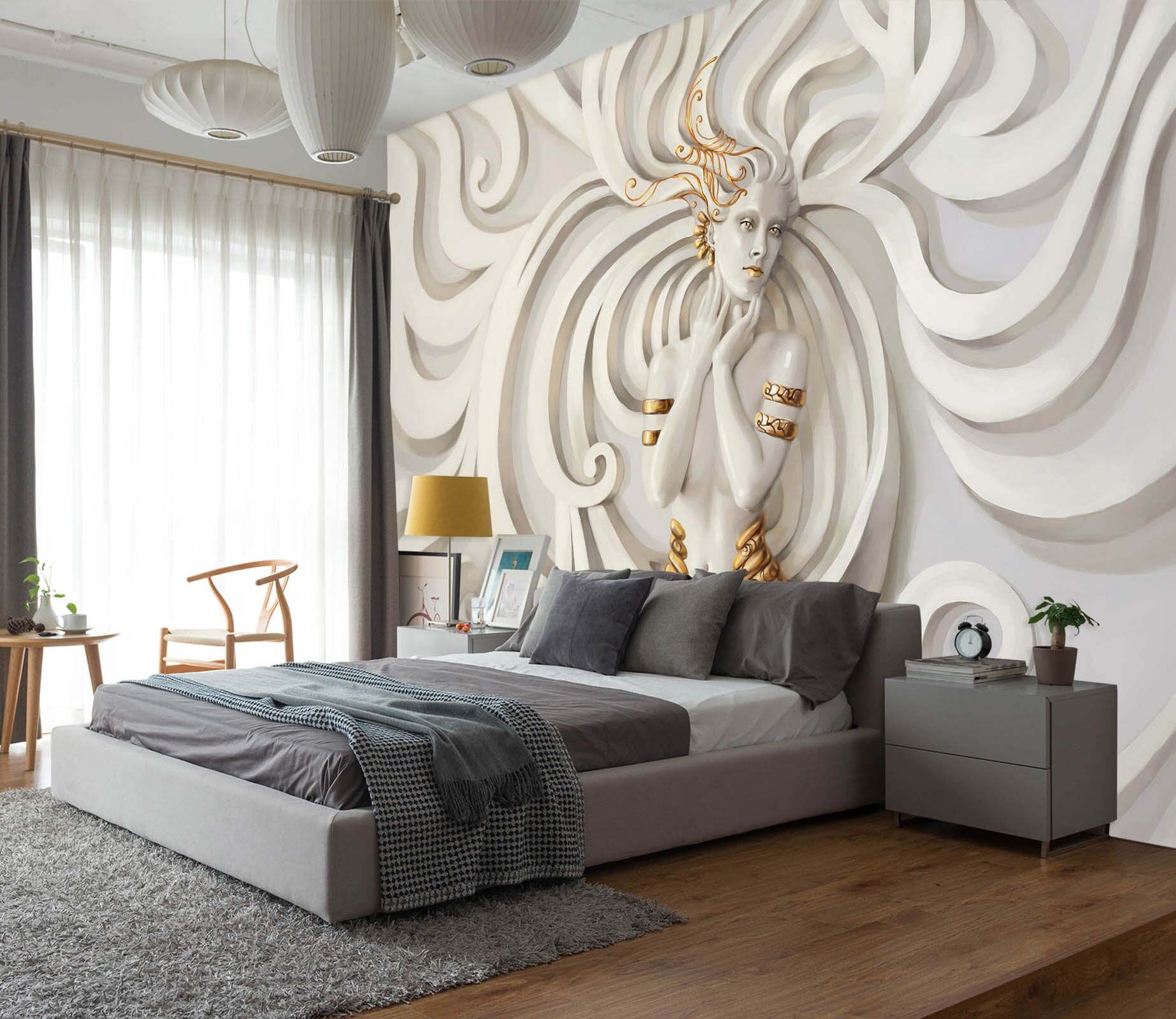 3D Female Sculpture 1117 Wall Murals Wallpaper AJ Wallpaper 2 