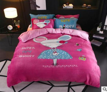 3D Mouse Skirt 17009 Bed Pillowcases Quilt