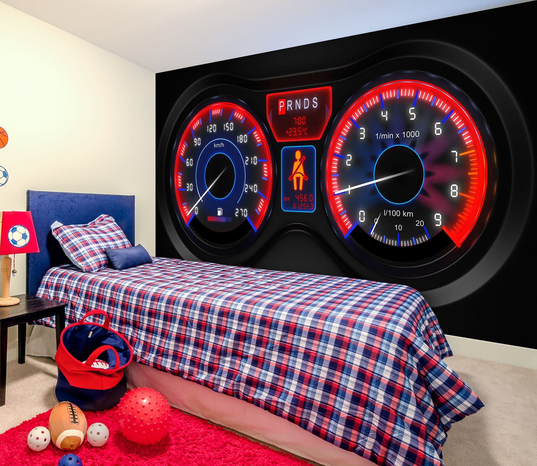 3D Car Dashboard 297 Vehicle Wall Murals