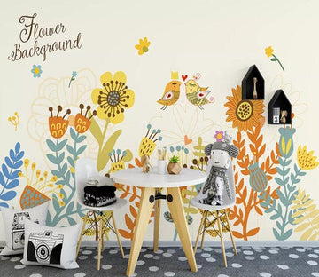 3D Flower Bee 1942 Wall Murals Wallpaper AJ Wallpaper 2 