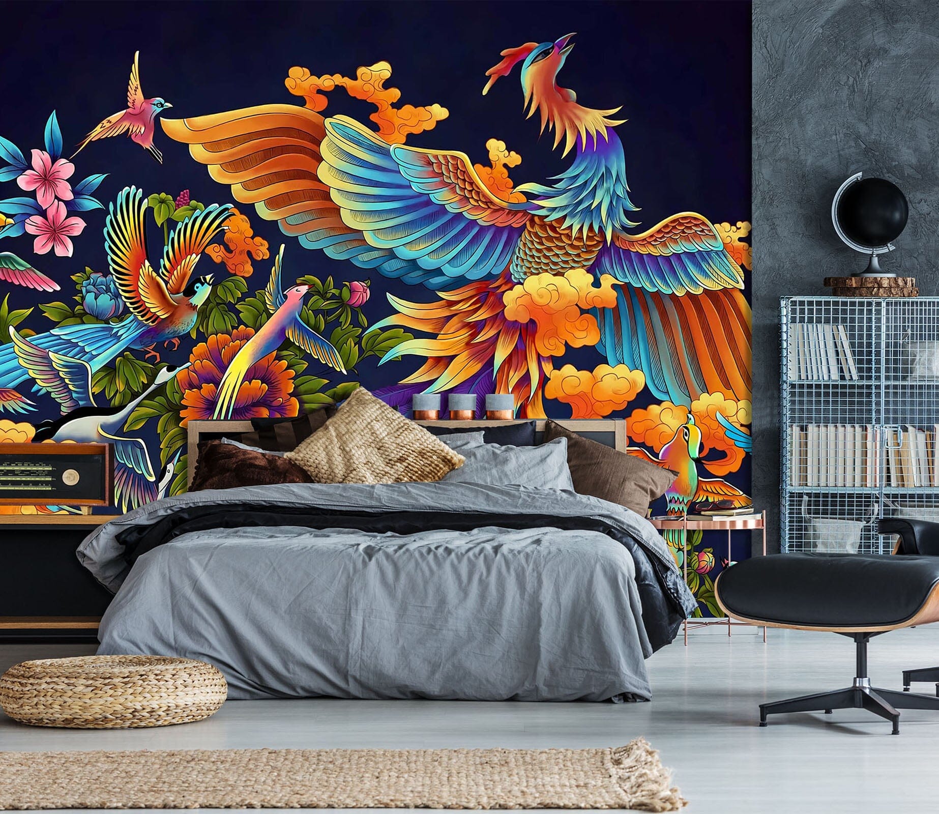 3D Color Phoenix 1604 Wall Murals Wallpaper AJ Wallpaper 2 