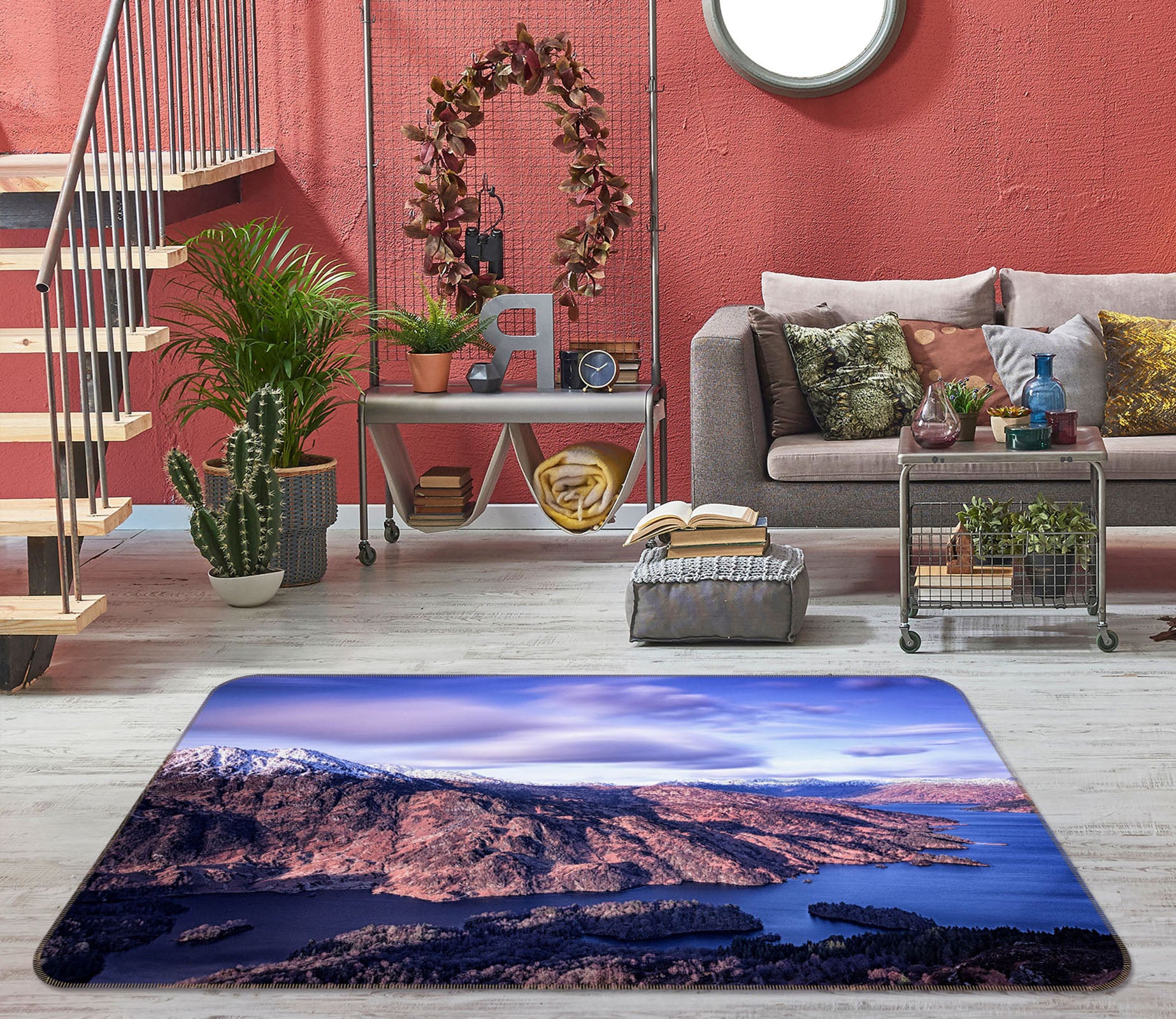 3D Mountain River 35125 Non Slip Rug Mat