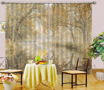 3D Riverside Trees 6355 Assaf Frank Curtain Curtains Drapes