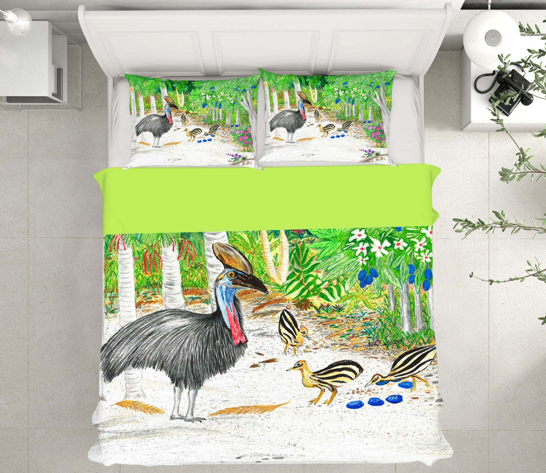 3D Forest Bird 024 Michael Sewell Bedding Bed Pillowcases Quilt Quiet Covers AJ Creativity Home 