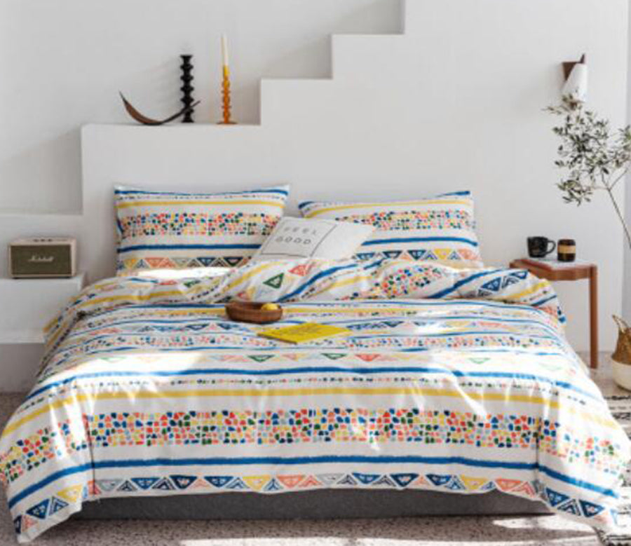 3D Yellow And Blue Totem 14015 Bed Pillowcases Quilt