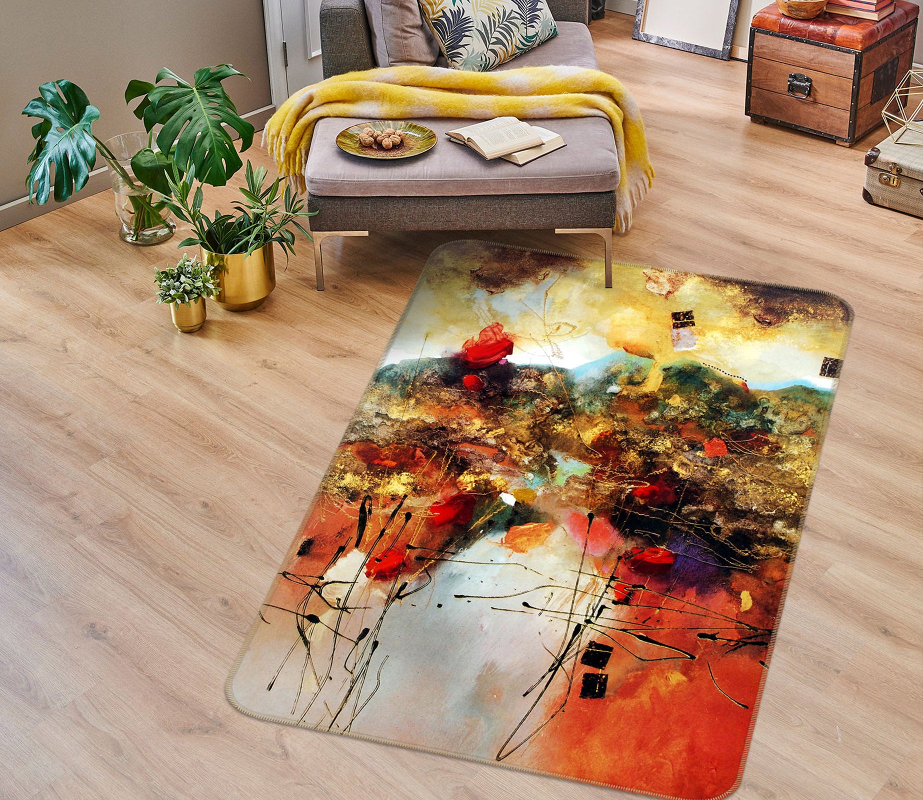3D Pattern 33187 Non Slip Rug Mat