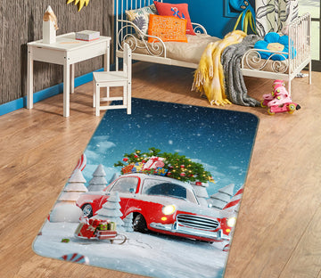 3D Snow Car 68036 Vehicle Non Slip Rug Mat