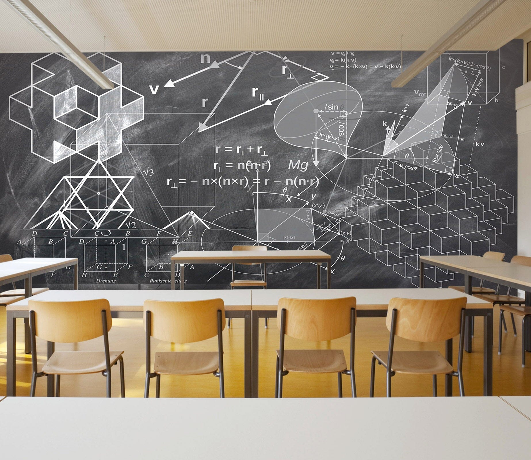 3D Geometry Formula 157 Wall Murals Wallpaper AJ Wallpaper 2 