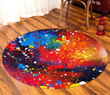 3D Colorful 81192 Round Non Slip Rug Mat