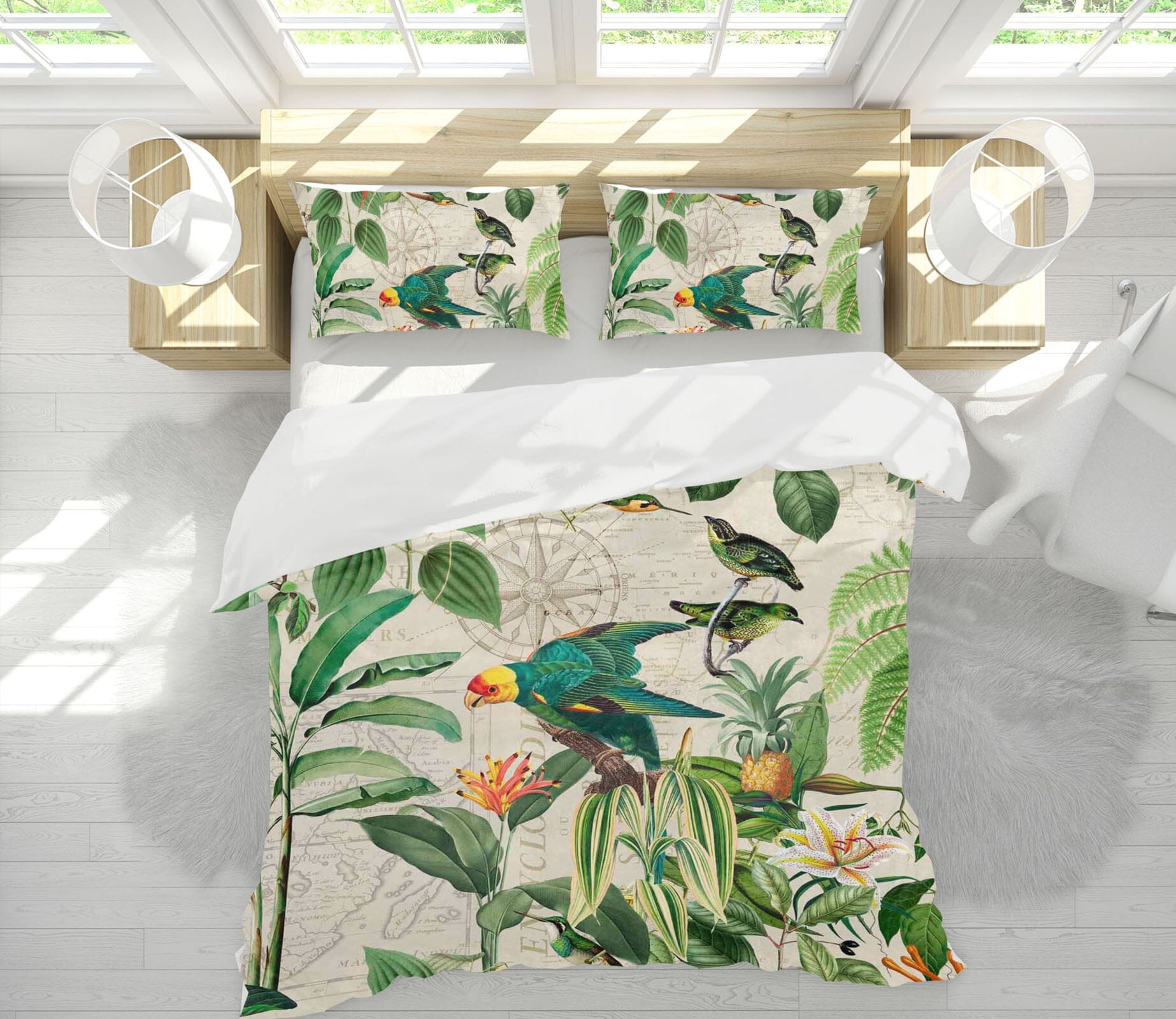 3D Kingdom Of Birds 2133 Andrea haase Bedding Bed Pillowcases Quilt Quiet Covers AJ Creativity Home 