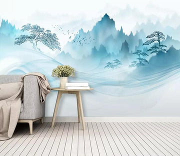 3D Blue Valley 2189 Wall Murals Wallpaper AJ Wallpaper 2 