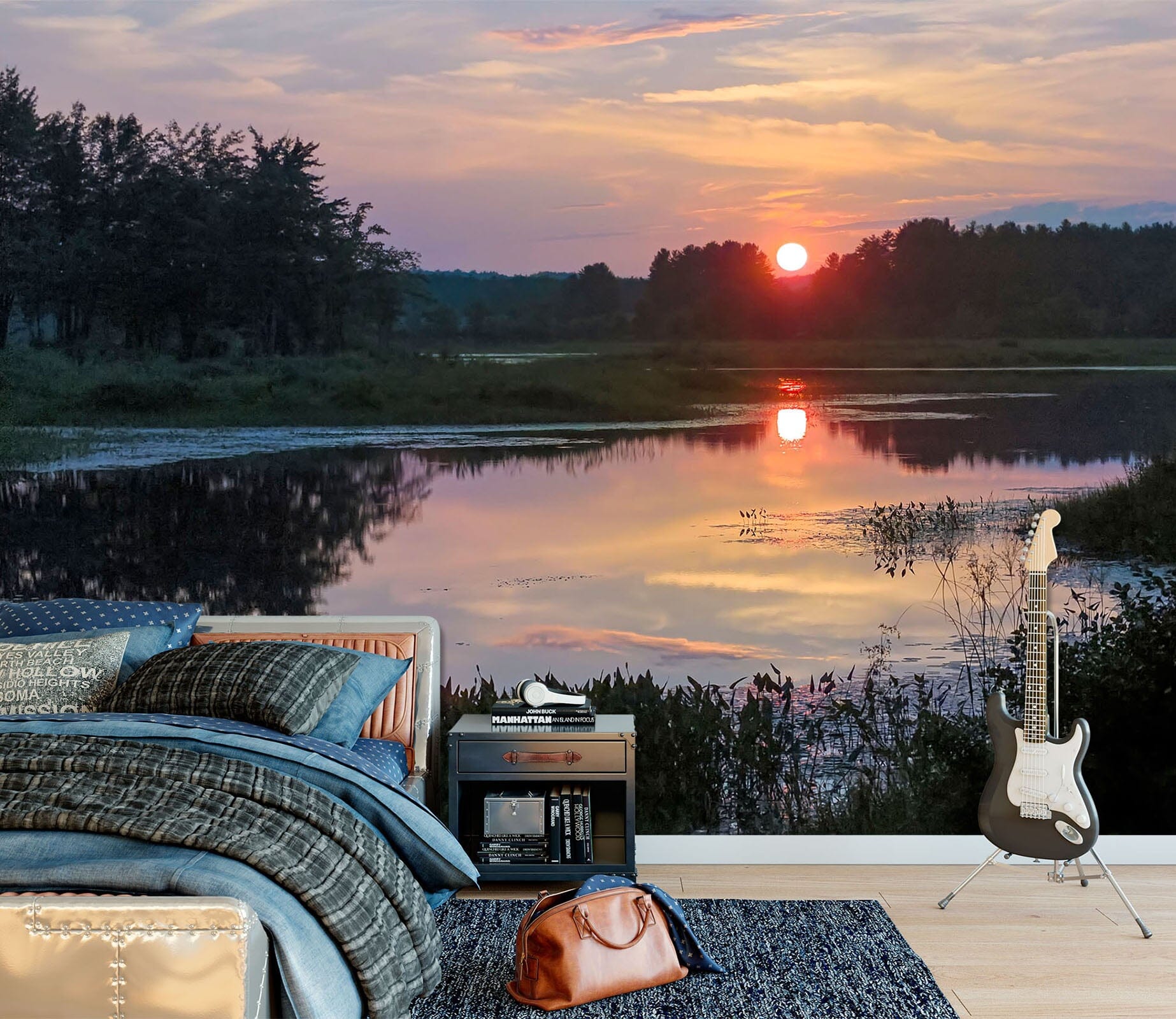 3D Sunset Forest 128 Jerry LoFaro Wall Mural Wall Murals Wallpaper AJ Wallpaper 2 