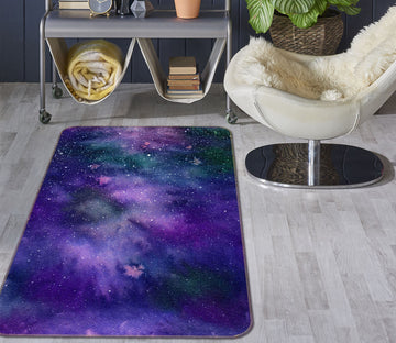 3D Purple Black Starry Sky 26147 Non Slip Rug Mat