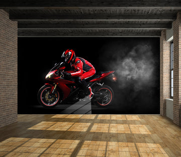 3D Horizon Motorcycle 305 Vehicle Wall Murals